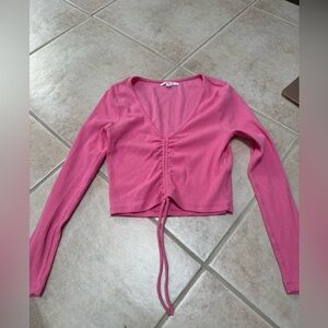 O'Neill Pink Ribbed Crop Top